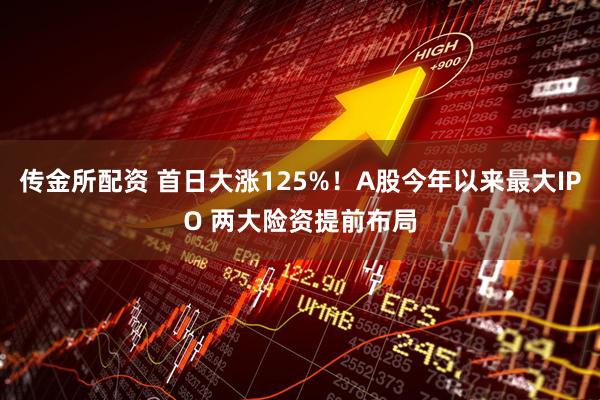 传金所配资 首日大涨125%！A股今年以来最大IPO 两大险资提前布局