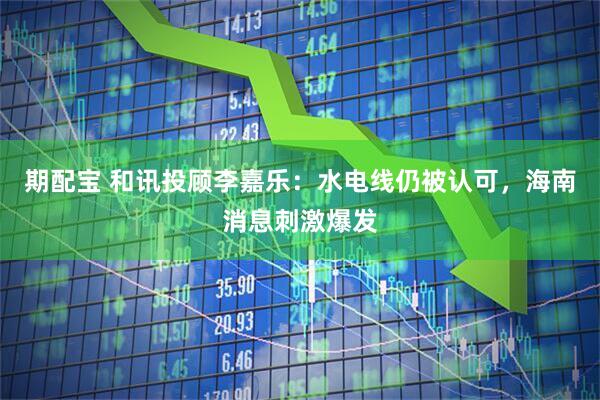 期配宝 和讯投顾李嘉乐：水电线仍被认可，海南消息刺激爆发